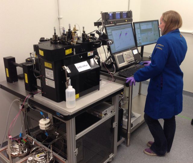 Tanika in the lab